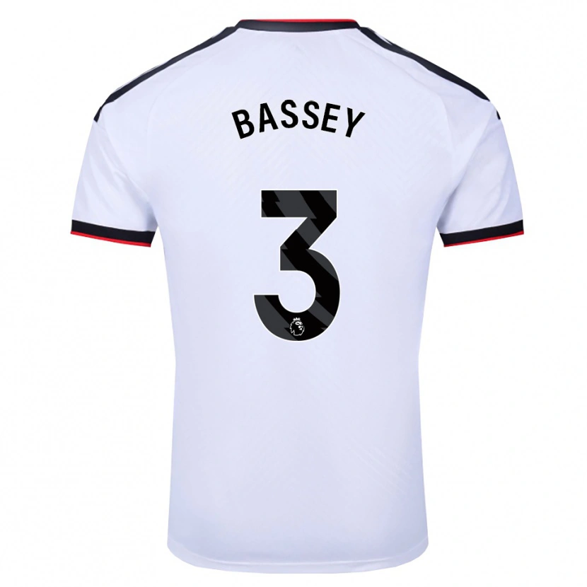 Danxen Mænd Calvin Bassey #3 Hvid Sort Rød Hjemmebane Spillertrøjer 2026/27 Trøje T-Shirt