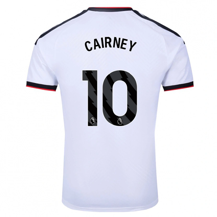 Danxen Mænd Tom Cairney #10 Hvid Sort Rød Hjemmebane Spillertrøjer 2026/27 Trøje T-Shirt