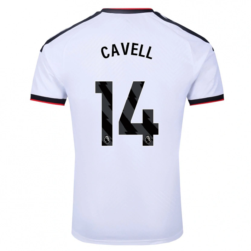 Danxen Mænd Tarrell Cavell #14 Hvid Sort Rød Hjemmebane Spillertrøjer 2026/27 Trøje T-Shirt