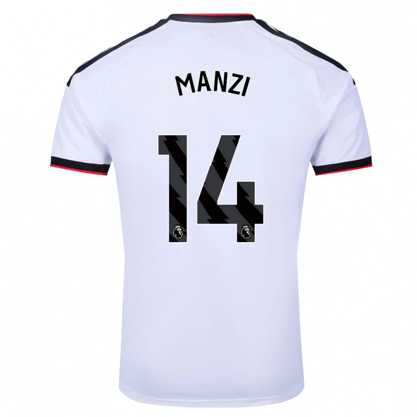 Danxen Mænd Sophie Manzi #14 Hvid Sort Rød Hjemmebane Spillertrøjer 2026/27 Trøje T-Shirt