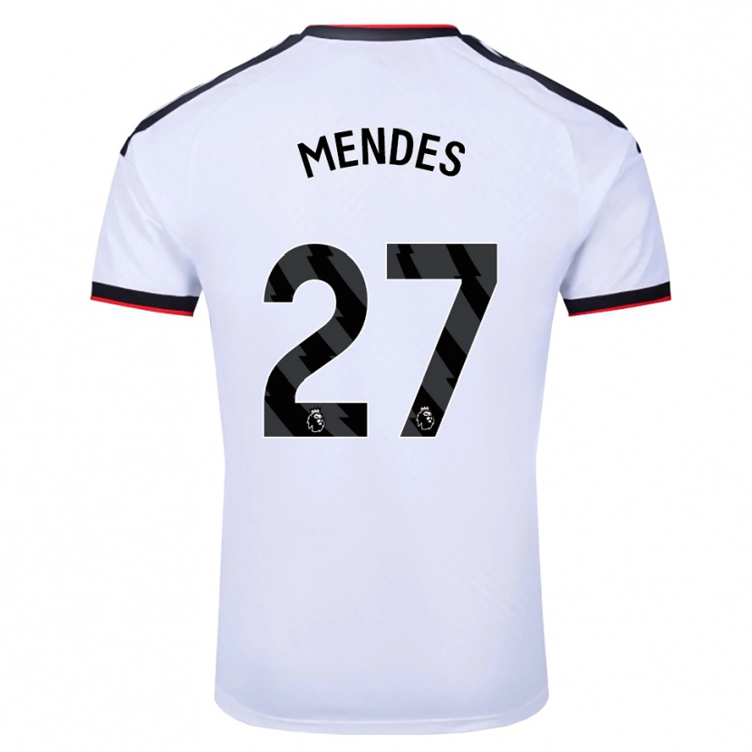 Danxen Mænd Megalie Mendes #27 Hvid Sort Rød Hjemmebane Spillertrøjer 2026/27 Trøje T-Shirt