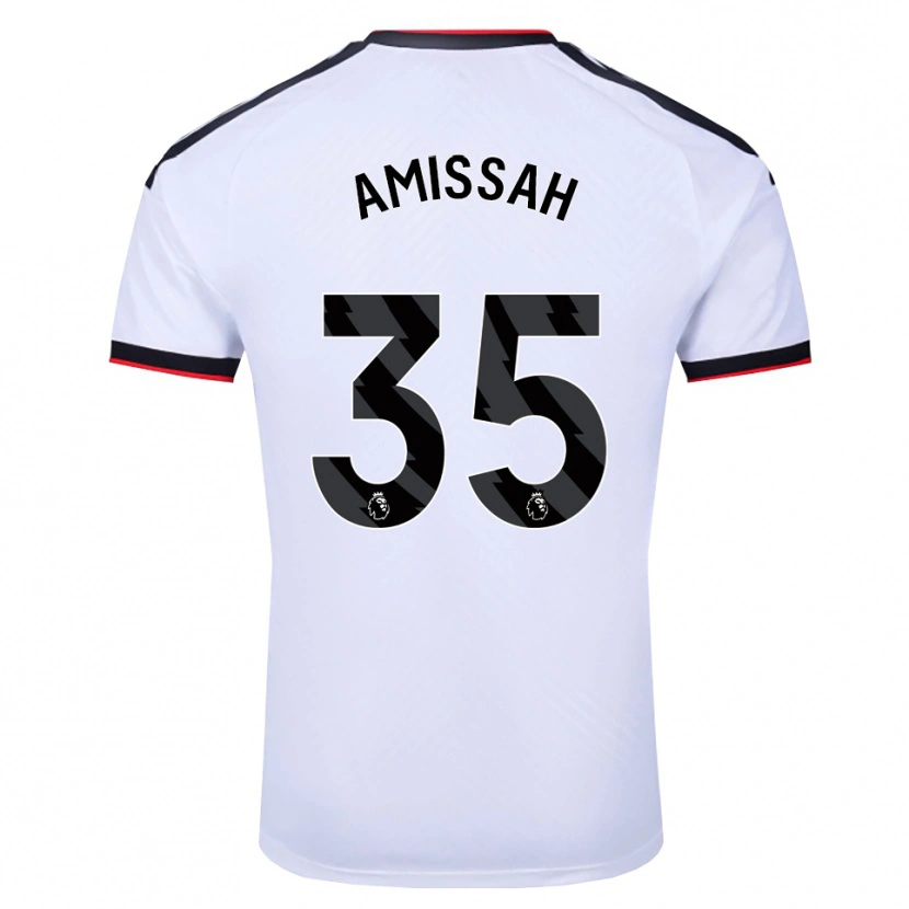 Danxen Mænd Sam Amissah #35 Hvid Sort Rød Hjemmebane Spillertrøjer 2026/27 Trøje T-Shirt