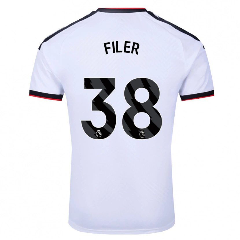 Danxen Mænd Maddie Filer #38 Hvid Sort Rød Hjemmebane Spillertrøjer 2026/27 Trøje T-Shirt
