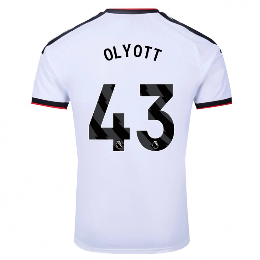 Danxen Mænd Tom Olyott #43 Hvid Sort Rød Hjemmebane Spillertrøjer 2026/27 Trøje T-Shirt