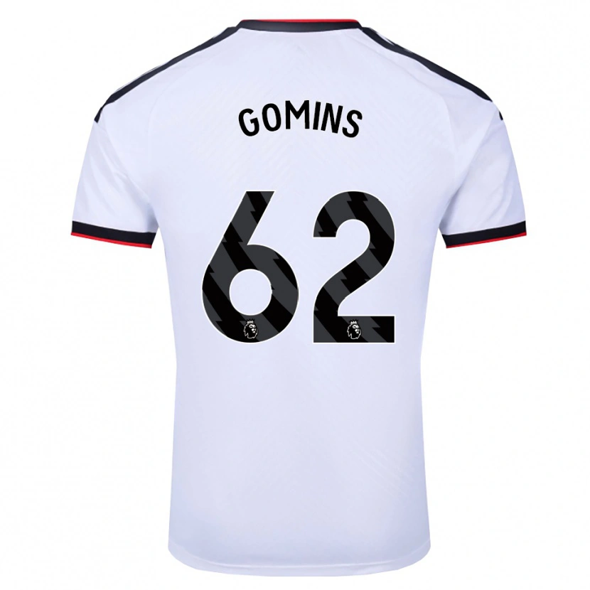 Danxen Mænd Markuss Gomins #62 Hvid Sort Rød Hjemmebane Spillertrøjer 2026/27 Trøje T-Shirt
