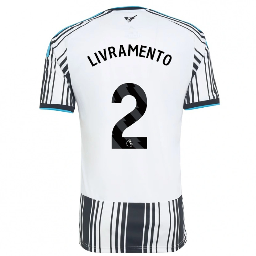 Danxen Mænd Tino Livramento #2 Himmelblå Sort Hvid Hjemmebane Spillertrøjer 2026/27 Trøje T-Shirt