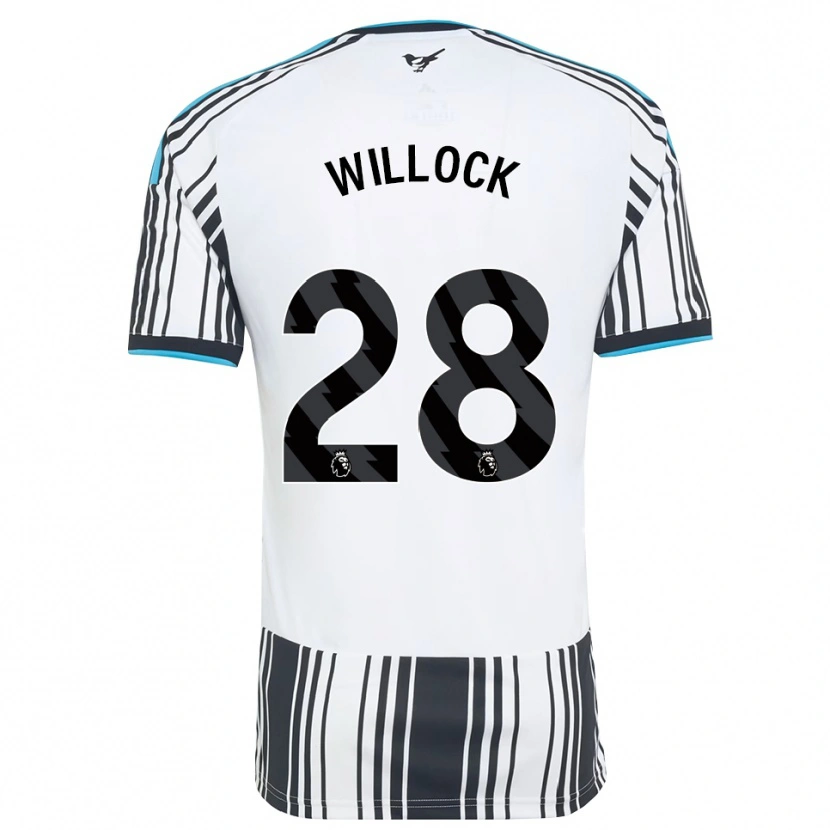 Danxen Mænd Joe Willock #28 Himmelblå Sort Hvid Hjemmebane Spillertrøjer 2026/27 Trøje T-Shirt