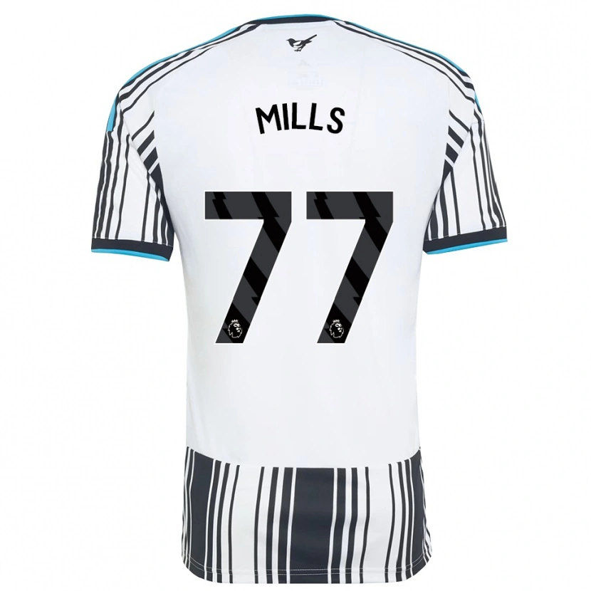 Danxen Mænd Michael Mills #77 Himmelblå Sort Hvid Hjemmebane Spillertrøjer 2026/27 Trøje T-Shirt