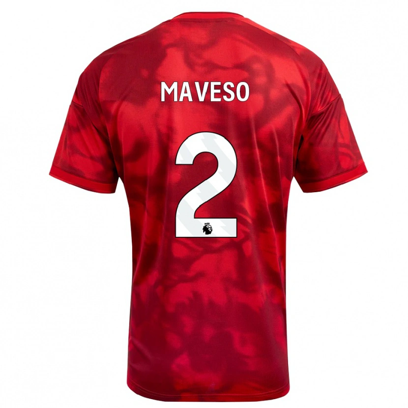 Danxen Mænd Jaydon Maveso #2 Karmin Hvid Hjemmebane Spillertrøjer 2026/27 Trøje T-Shirt