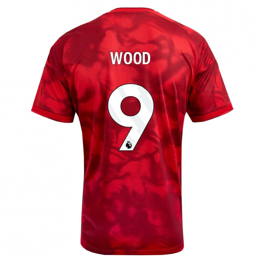 Danxen Mænd Chris Wood #9 Karmin Hvid Hjemmebane Spillertrøjer 2026/27 Trøje T-Shirt