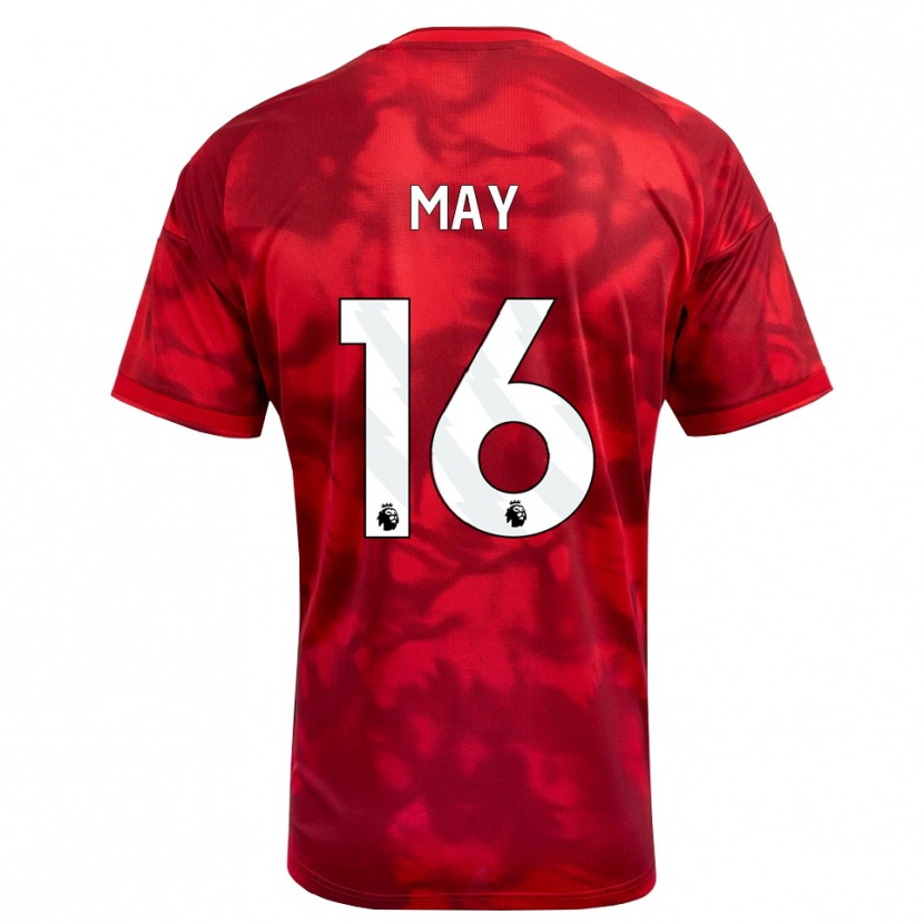 Danxen Mænd Brandon May #16 Karmin Hvid Hjemmebane Spillertrøjer 2026/27 Trøje T-Shirt