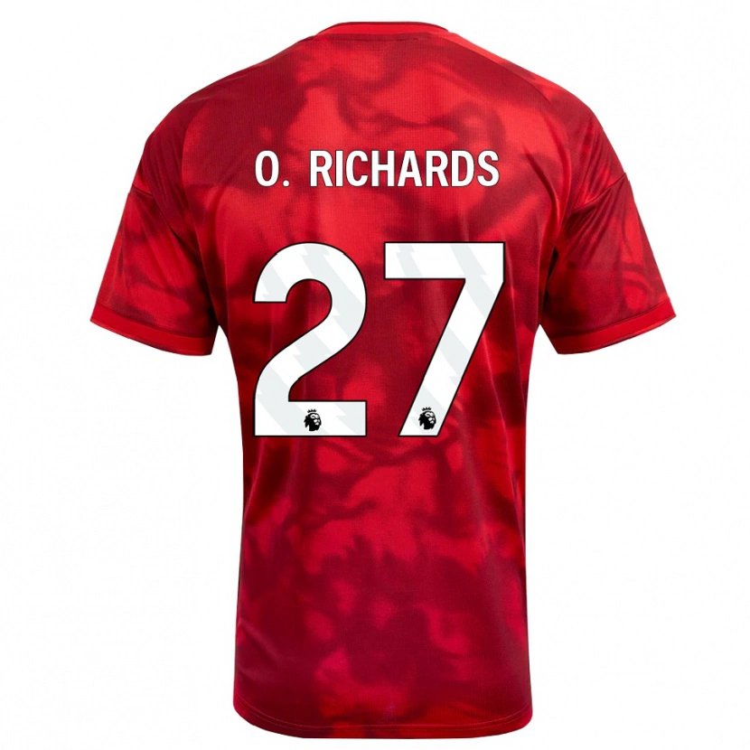 Danxen Mænd Omar Richards #27 Karmin Hvid Hjemmebane Spillertrøjer 2026/27 Trøje T-Shirt
