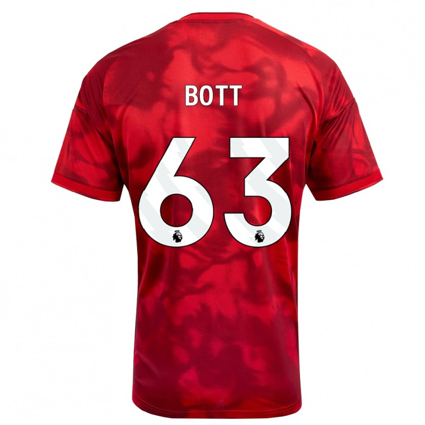 Danxen Mænd Aaron Bott #63 Karmin Hvid Hjemmebane Spillertrøjer 2026/27 Trøje T-Shirt