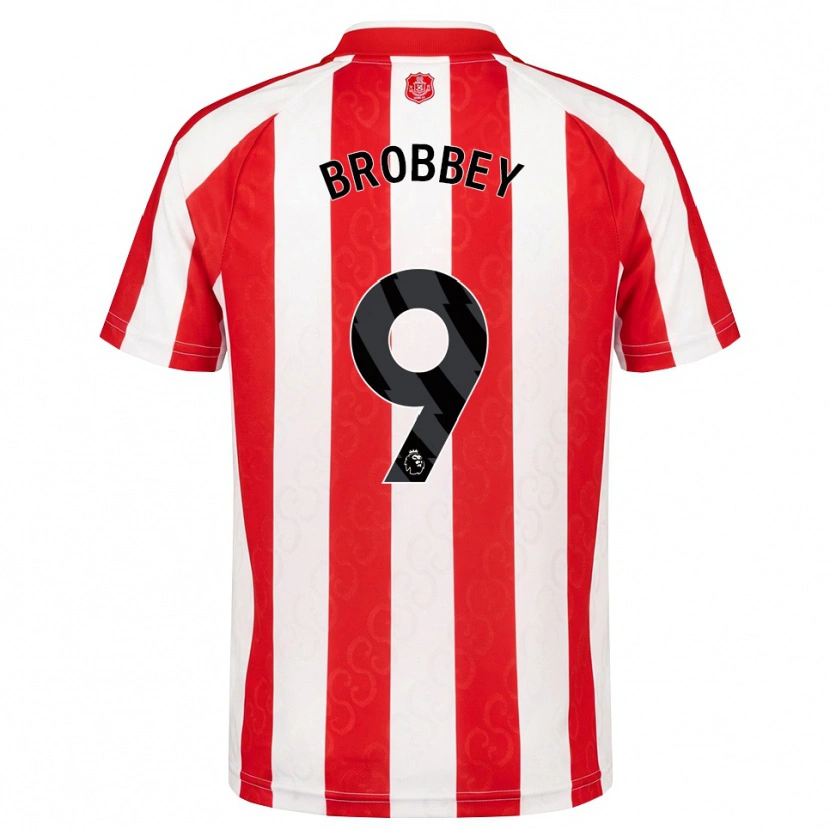Danxen Mænd Brian Brobbey #9 Rød Hvid Sort Hjemmebane Spillertrøjer 2026/27 Trøje T-Shirt