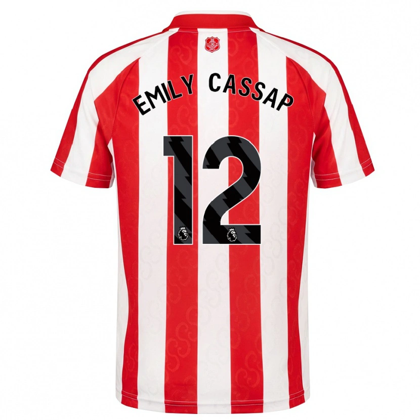Danxen Mænd Emily Cassap #12 Rød Hvid Sort Hjemmebane Spillertrøjer 2026/27 Trøje T-Shirt