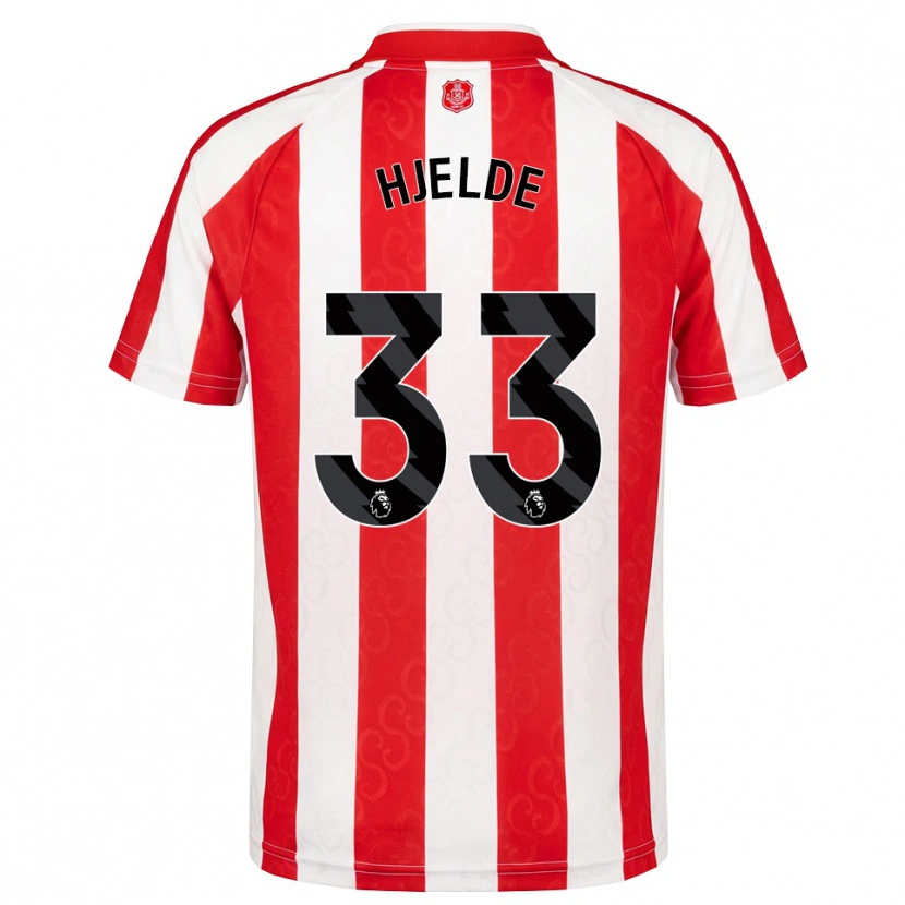 Danxen Mænd Leo Fuhr Hjelde #33 Rød Hvid Sort Hjemmebane Spillertrøjer 2026/27 Trøje T-Shirt