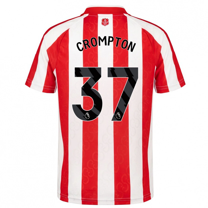 Danxen Mænd Ben Crompton #37 Rød Hvid Sort Hjemmebane Spillertrøjer 2026/27 Trøje T-Shirt