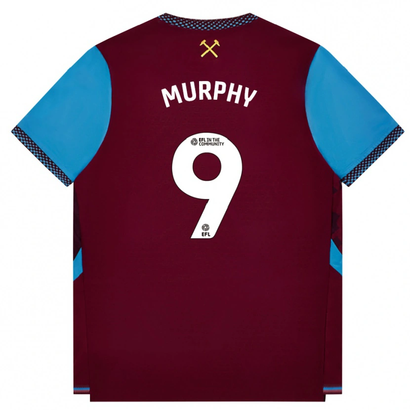 Danxen Mænd Jett Murphy #9 Vinrød Kornblomstblå Hjemmebane Spillertrøjer 2026/27 Trøje T-Shirt