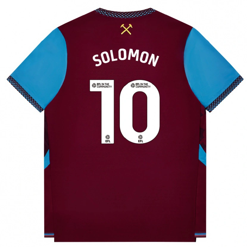 Danxen Mænd Manor Solomon #10 Vinrød Kornblomstblå Hjemmebane Spillertrøjer 2026/27 Trøje T-Shirt