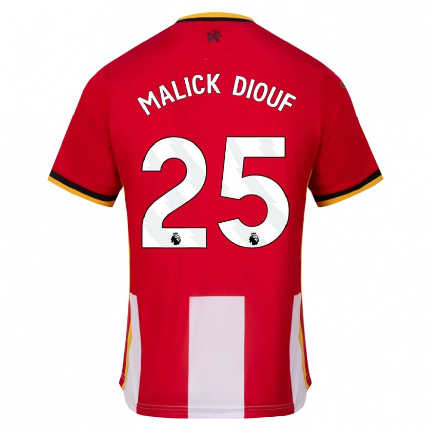 Danxen Mænd El Hadji Malick Diouf #25 Gul Sort Rød Hjemmebane Spillertrøjer 2026/27 Trøje T-Shirt