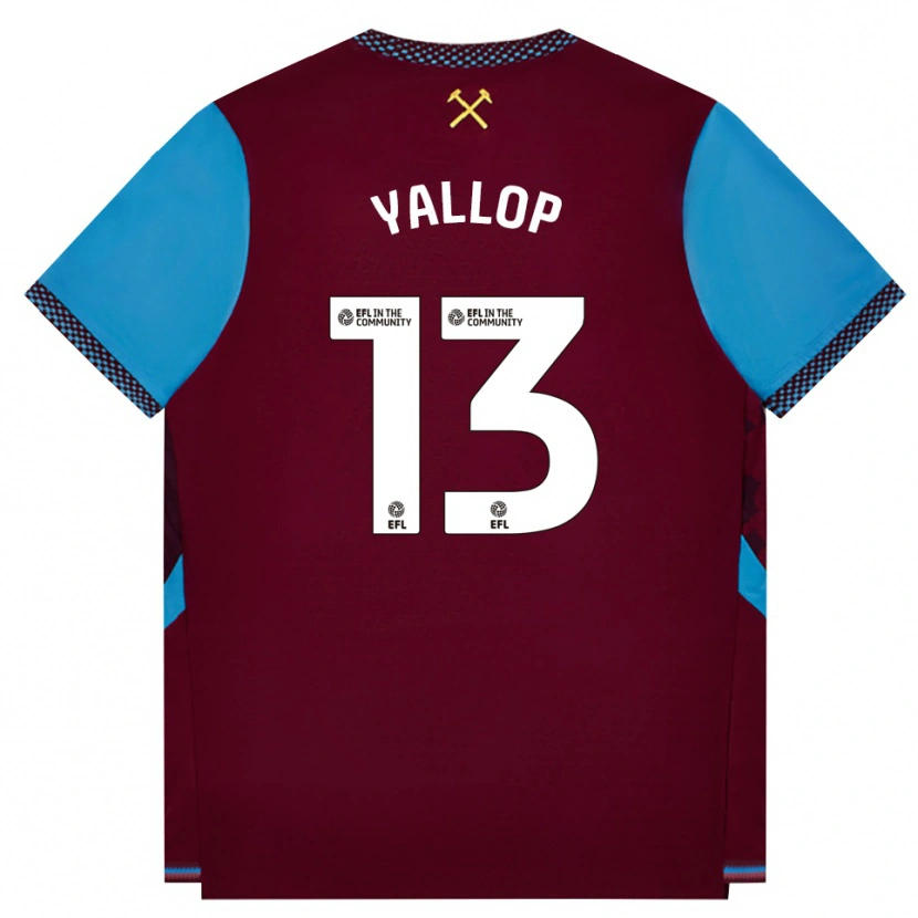 Danxen Mænd Tameka Yallop #13 Vinrød Kornblomstblå Hjemmebane Spillertrøjer 2026/27 Trøje T-Shirt