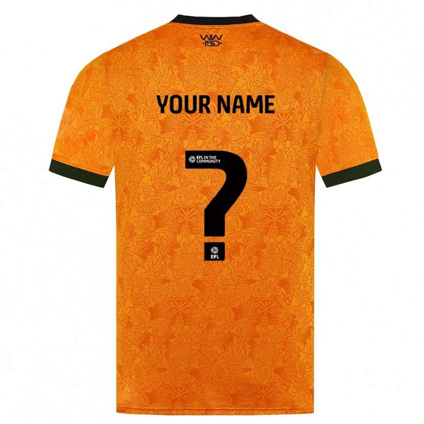 Danxen Mænd Dit Navn #0 Orange Sort Hjemmebane Spillertrøjer 2026/27 Trøje T-Shirt
