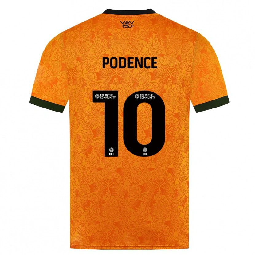 Danxen Mænd Daniel Podence #10 Orange Sort Hjemmebane Spillertrøjer 2026/27 Trøje T-Shirt