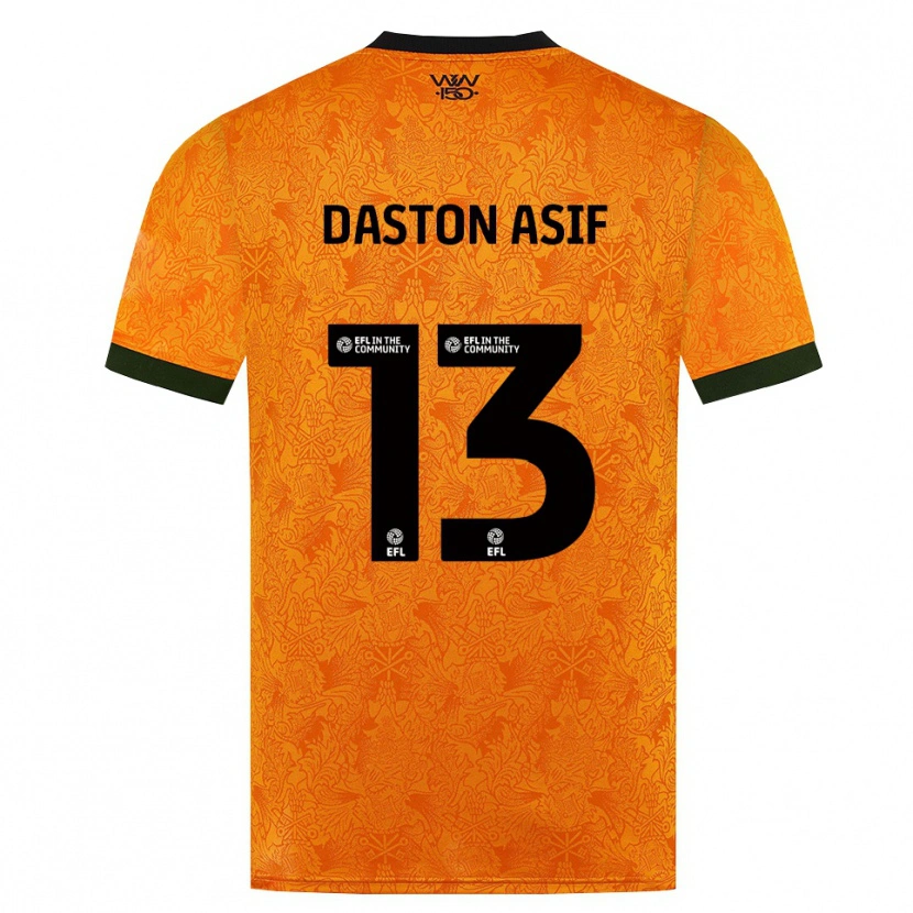 Danxen Mænd Daston Asif #13 Orange Sort Hjemmebane Spillertrøjer 2026/27 Trøje T-Shirt