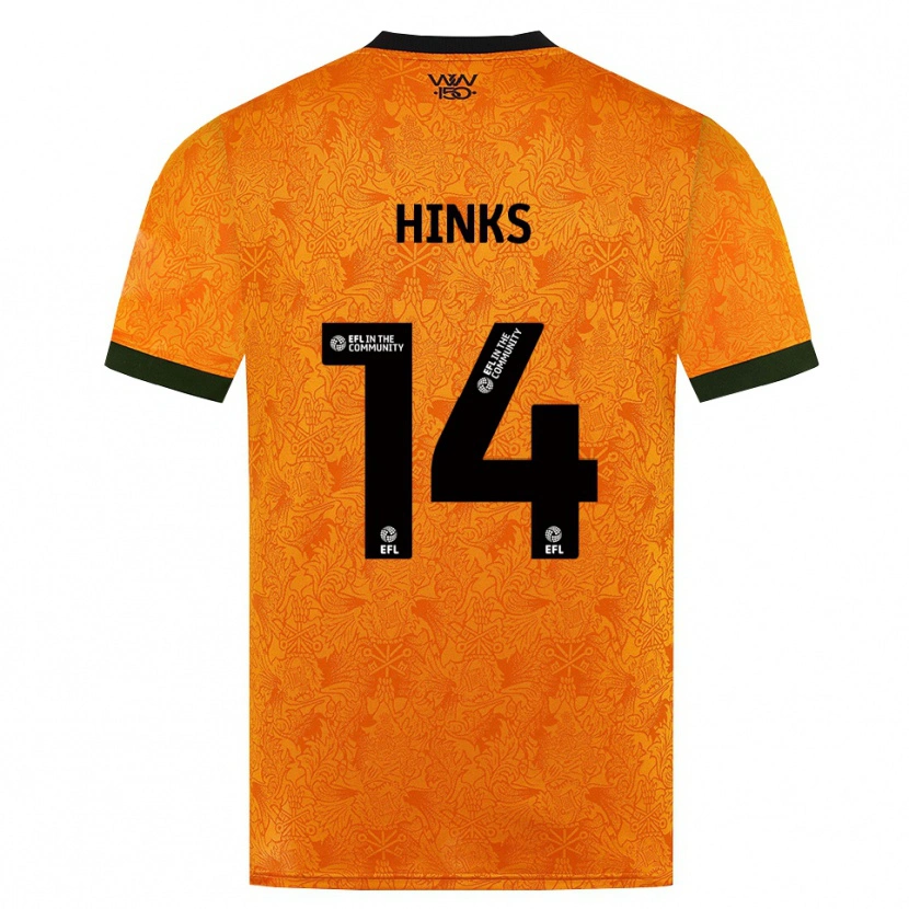 Danxen Mænd Max Hinks #14 Orange Sort Hjemmebane Spillertrøjer 2026/27 Trøje T-Shirt