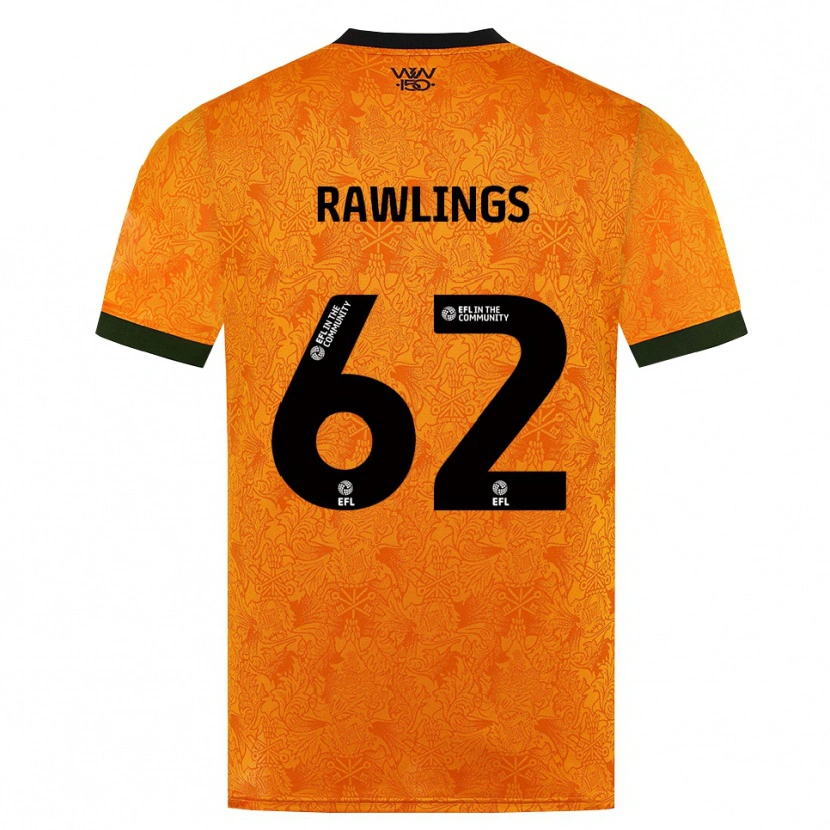 Danxen Mænd Luke Rawlings #62 Orange Sort Hjemmebane Spillertrøjer 2026/27 Trøje T-Shirt