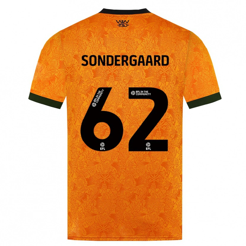 Danxen Mænd Andreas Sondergaard #62 Orange Sort Hjemmebane Spillertrøjer 2026/27 Trøje T-Shirt