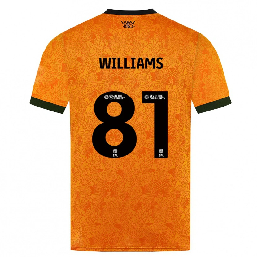 Danxen Mænd Ashton Williams #81 Orange Sort Hjemmebane Spillertrøjer 2026/27 Trøje T-Shirt