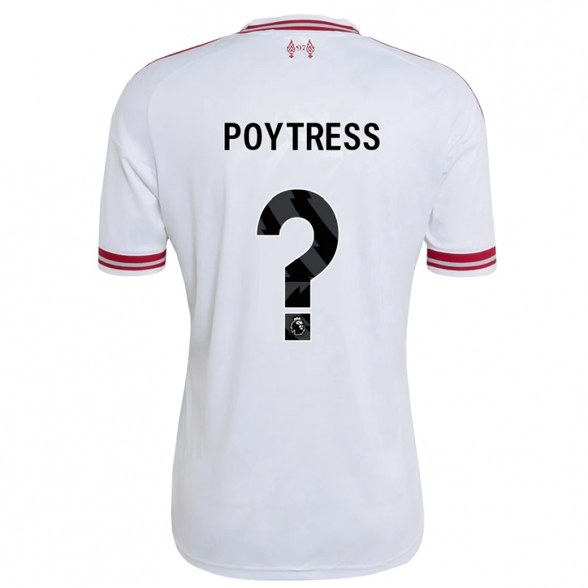 Danxen Mænd Jacob Poytress #0 Rød Hvid Udebane Spillertrøjer 2026/27 Trøje T-Shirt