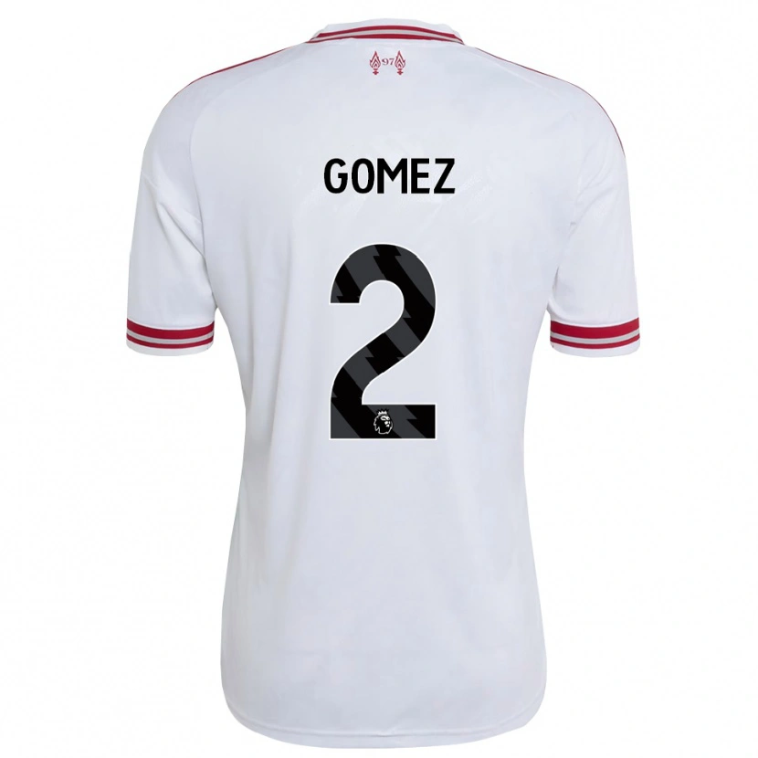 Danxen Mænd Joe Gomez #2 Rød Hvid Udebane Spillertrøjer 2026/27 Trøje T-Shirt