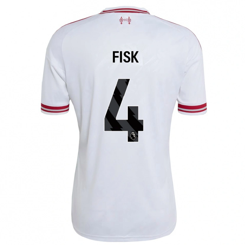Danxen Mænd Grace Fisk #4 Rød Hvid Udebane Spillertrøjer 2026/27 Trøje T-Shirt