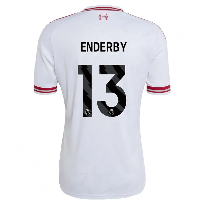 Danxen Mænd Mia Enderby #13 Rød Hvid Udebane Spillertrøjer 2026/27 Trøje T-Shirt