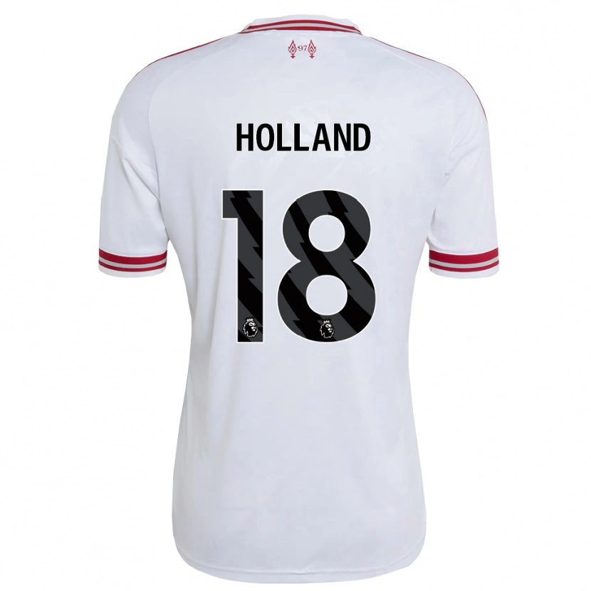 Danxen Mænd Ceri Holland #18 Rød Hvid Udebane Spillertrøjer 2026/27 Trøje T-Shirt
