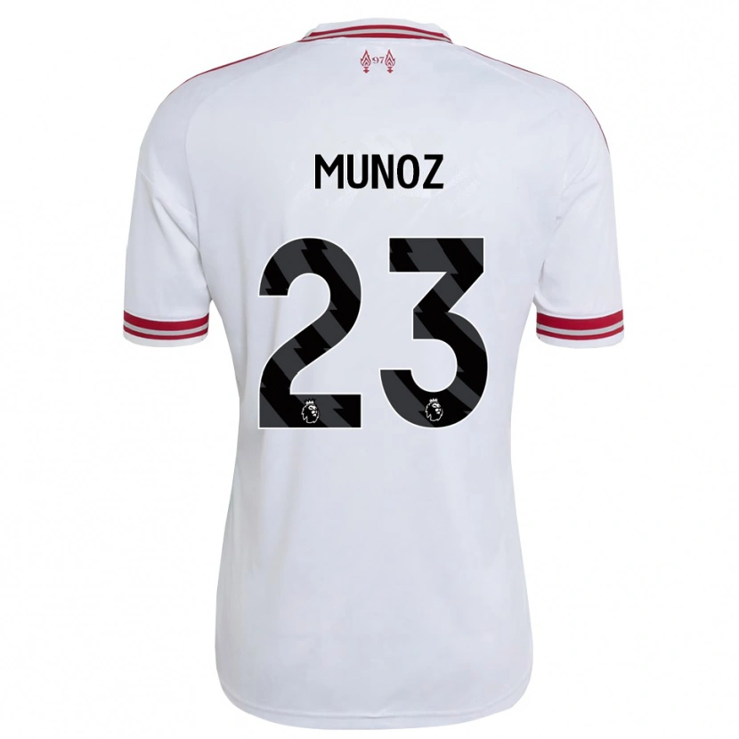 Danxen Mænd Víctor Muñoz #23 Rød Hvid Udebane Spillertrøjer 2026/27 Trøje T-Shirt