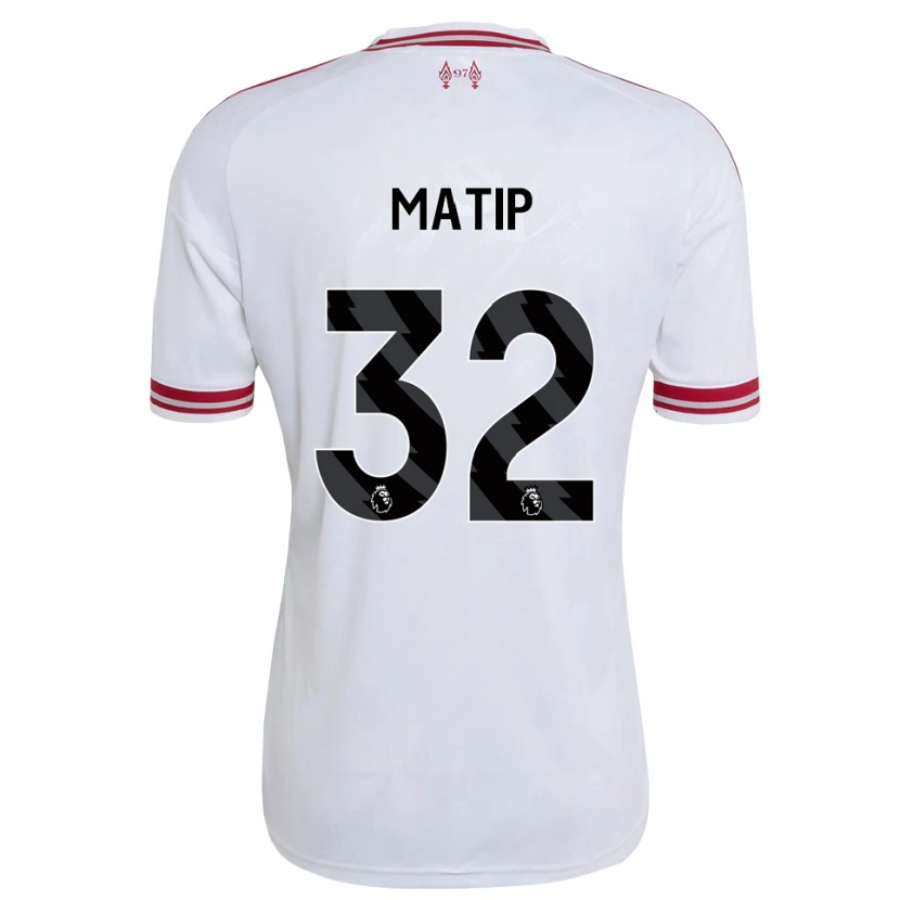 Danxen Mænd Joel Matip #32 Rød Hvid Udebane Spillertrøjer 2026/27 Trøje T-Shirt