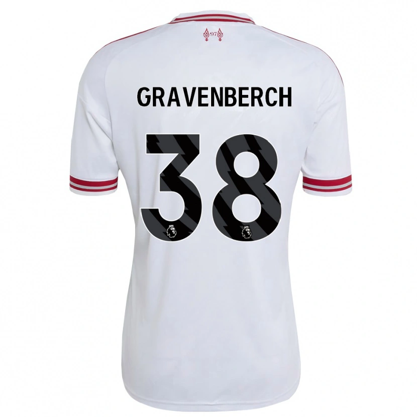 Danxen Mænd Ryan Gravenberch #38 Rød Hvid Udebane Spillertrøjer 2026/27 Trøje T-Shirt