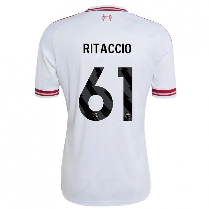 Danxen Mænd Matteo Ritaccio #61 Rød Hvid Udebane Spillertrøjer 2026/27 Trøje T-Shirt