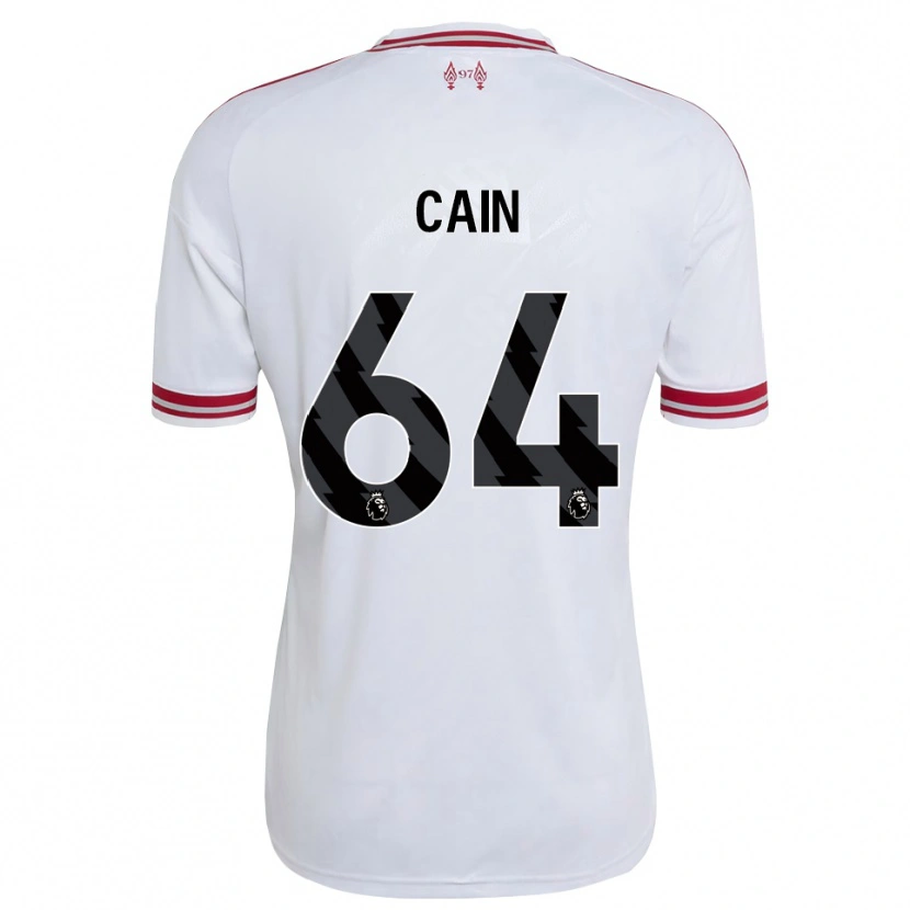 Danxen Mænd Jake Cain #64 Rød Hvid Udebane Spillertrøjer 2026/27 Trøje T-Shirt