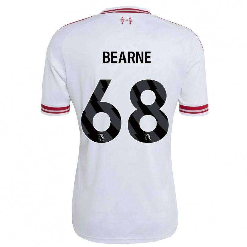 Danxen Mænd Jack Bearne #68 Rød Hvid Udebane Spillertrøjer 2026/27 Trøje T-Shirt