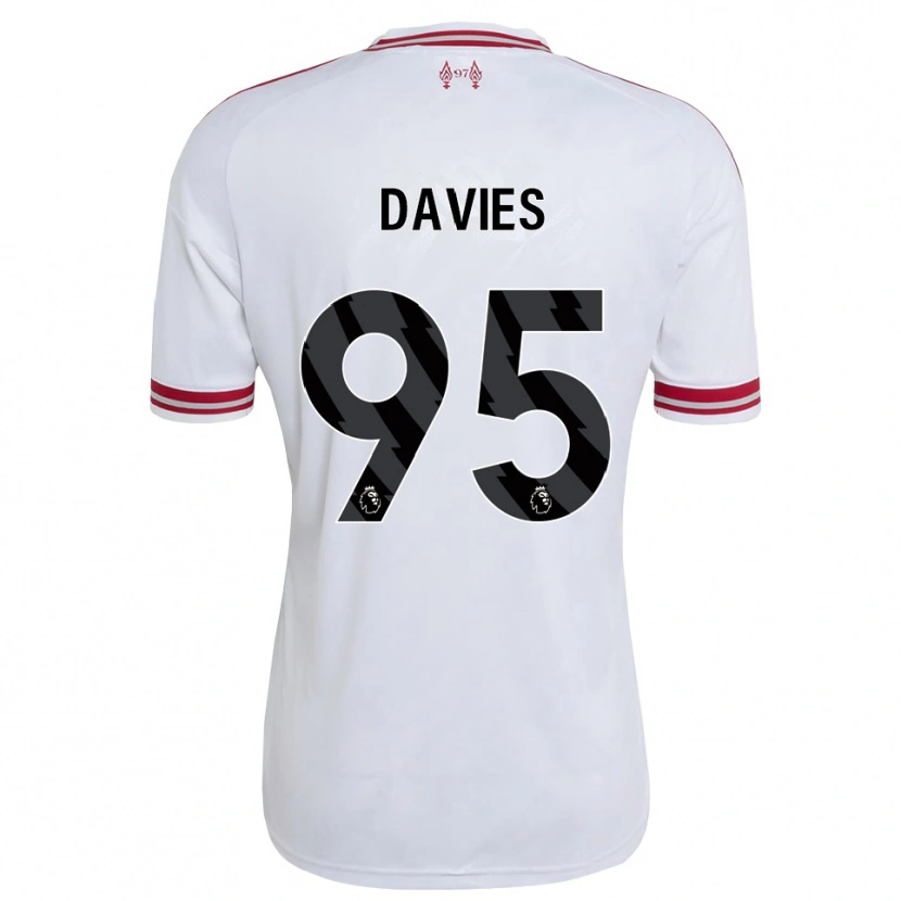 Danxen Mænd Harvey Davies #95 Rød Hvid Udebane Spillertrøjer 2026/27 Trøje T-Shirt