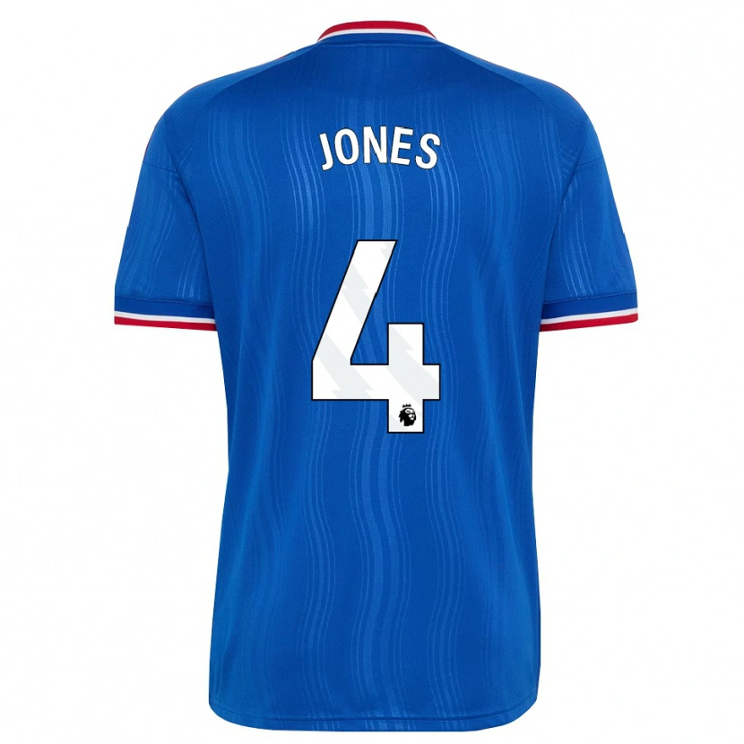 Danxen Mænd Phil Jones #4 Blå Hvid Rød Udebane Spillertrøjer 2026/27 Trøje T-Shirt