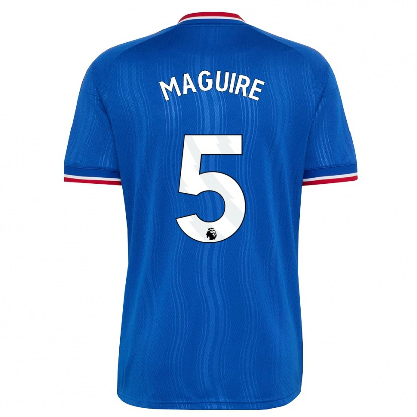 Danxen Mænd Harry Maguire #5 Blå Hvid Rød Udebane Spillertrøjer 2026/27 Trøje T-Shirt