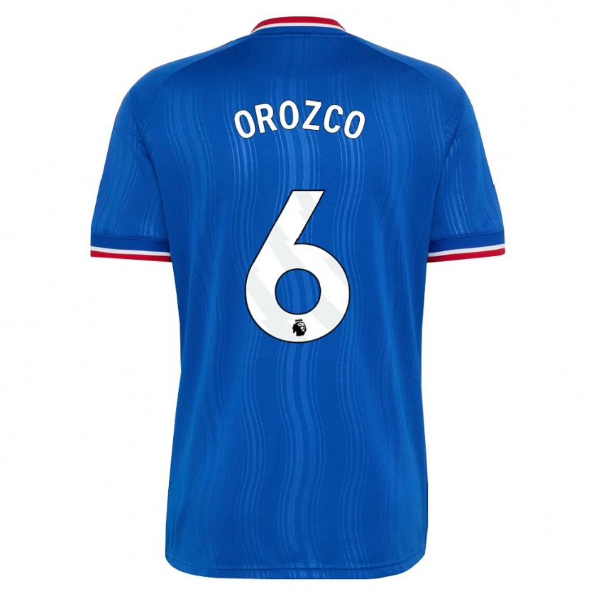 Danxen Mænd Cristian Orozco #6 Blå Hvid Rød Udebane Spillertrøjer 2026/27 Trøje T-Shirt