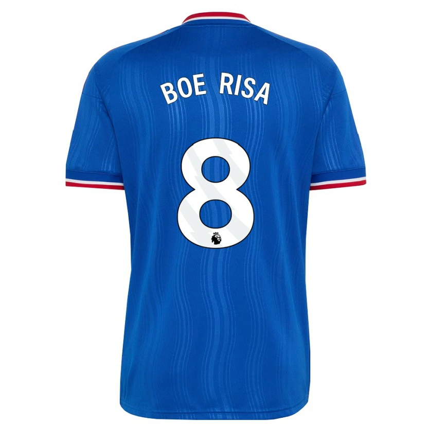 Danxen Mænd Vilde Boe Risa #8 Blå Hvid Rød Udebane Spillertrøjer 2026/27 Trøje T-Shirt