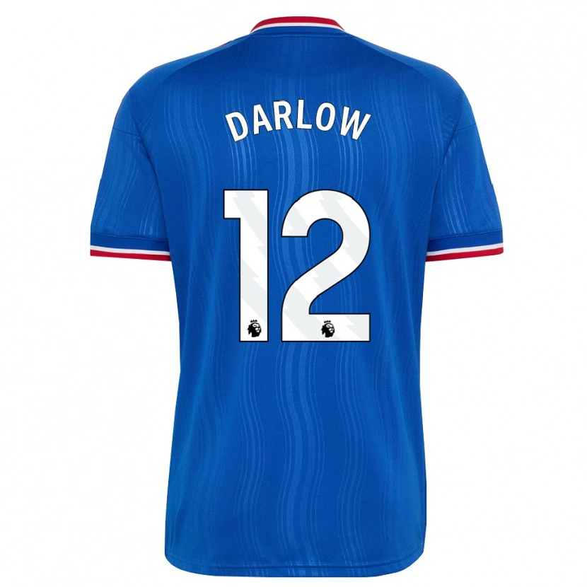 Danxen Mænd Karl Darlow #12 Blå Hvid Rød Udebane Spillertrøjer 2026/27 Trøje T-Shirt