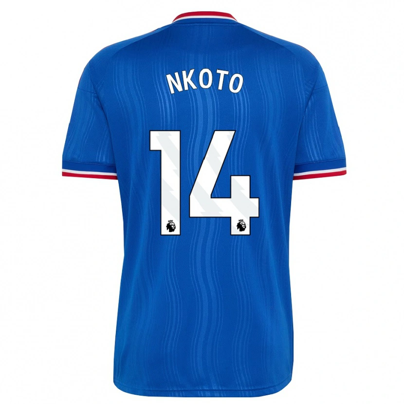 Danxen Mænd Bassirou Nkoto #14 Blå Hvid Rød Udebane Spillertrøjer 2026/27 Trøje T-Shirt